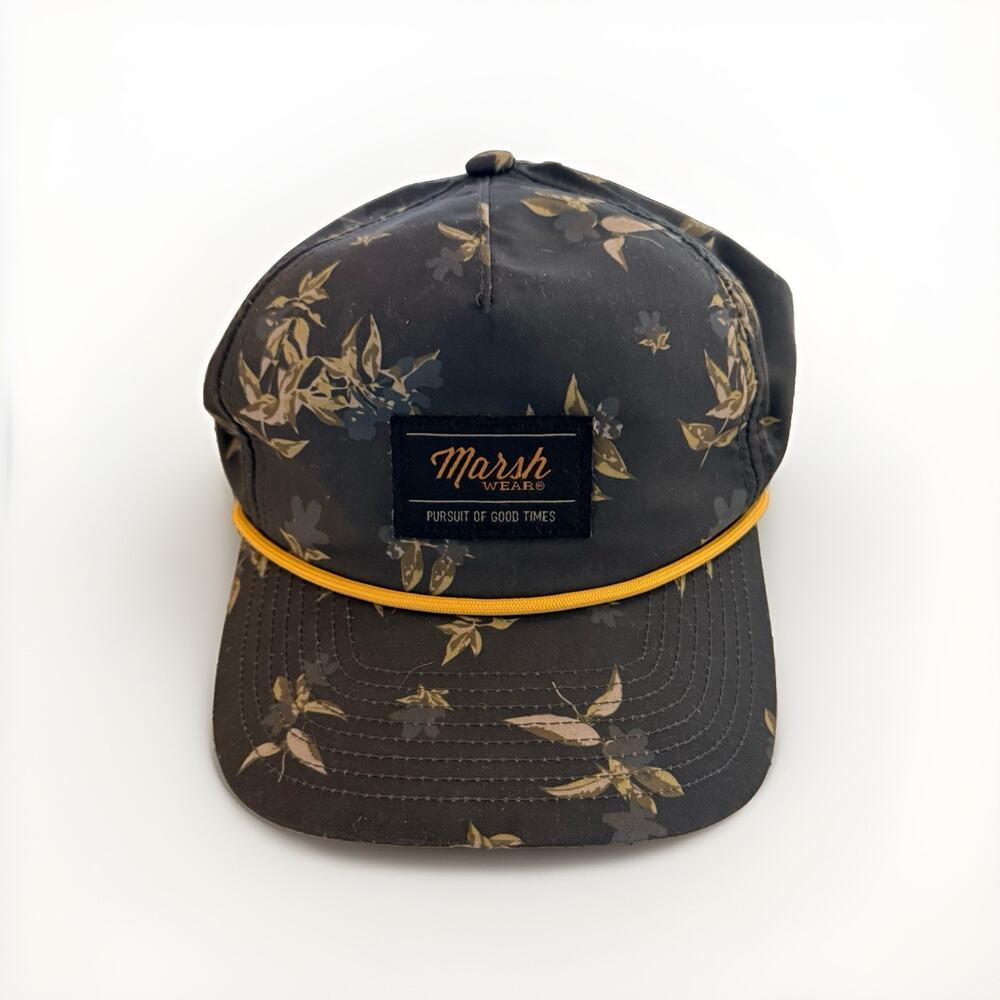 Marsh Wear Top Shelf Navy Foliage Hat Cap 5 Panel Snapback Outdoor Fishing